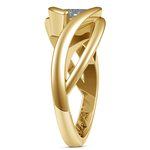Bypass Solitaire Engagement Ring in Yellow Gold | Thumbnail 03