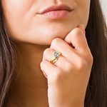 Bypass Solitaire Engagement Ring in Yellow Gold | Thumbnail 06