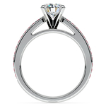 Cathedral Ruby Gemstone Engagement Ring in Platinum | Thumbnail 02