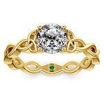 Celtic Knot Engagement Ring Setting In Gold With Surprise Stone | Thumbnail 01