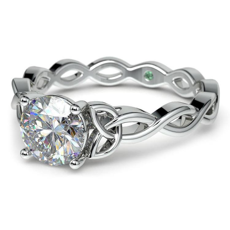 Celtic Knot Engagement Ring Setting In Platinum With Surprise Stone | 04