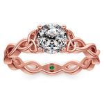 Celtic Knot Engagement Ring Setting In Rose Gold With Surprise Stone | Thumbnail 01