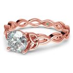 Celtic Knot Engagement Ring Setting In Rose Gold With Surprise Stone | Thumbnail 04