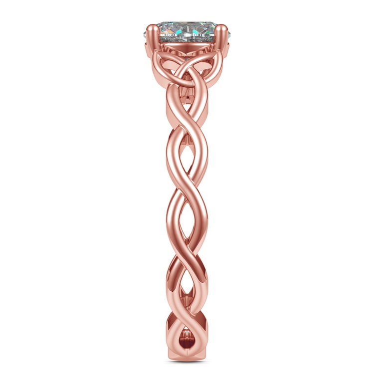 Celtic Knot Engagement Ring Setting In Rose Gold With Surprise Stone | 03