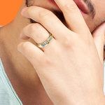 Channel Diamond Men's Engagement Ring In Yellow Gold (6mm) | Thumbnail 06