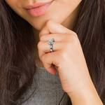 Ribbon Style Engagement Ring In White Gold | Thumbnail 07