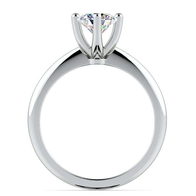 Classic Six Prong Solitaire Engagement Ring in Palladium | 02