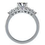 Classic Solitaire and Seven Diamond Bridal Set in White Gold | Thumbnail 02