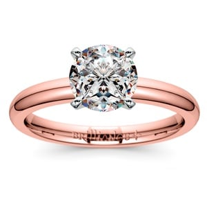 Comfort-Fit Solitaire Engagement Ring in Rose Gold (2mm)