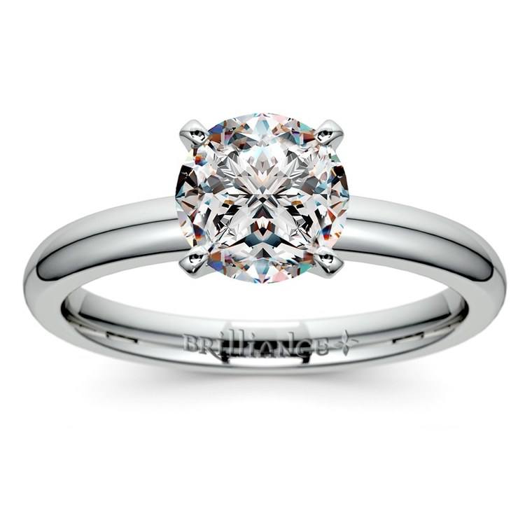 Comfort-Fit Solitaire Engagement Ring in Platinum (2.5mm)  | Zoom