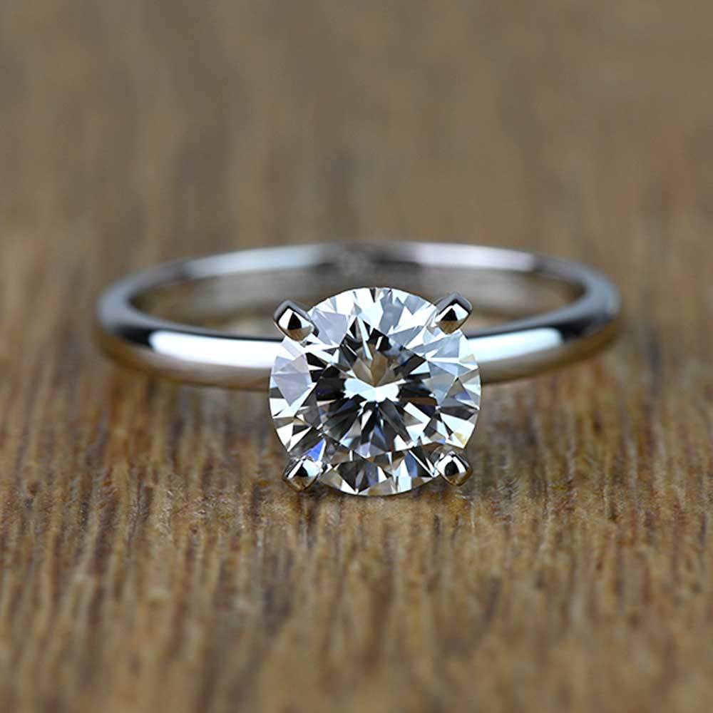 Comfort-Fit Solitaire Engagement Ring in Platinum (2mm)