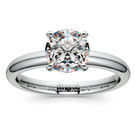 Comfort-Fit Solitaire Engagement Ring in White Gold (2mm) | Thumbnail 01