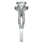 Cross Split Shank Diamond Engagement Ring in White Gold | Thumbnail 03