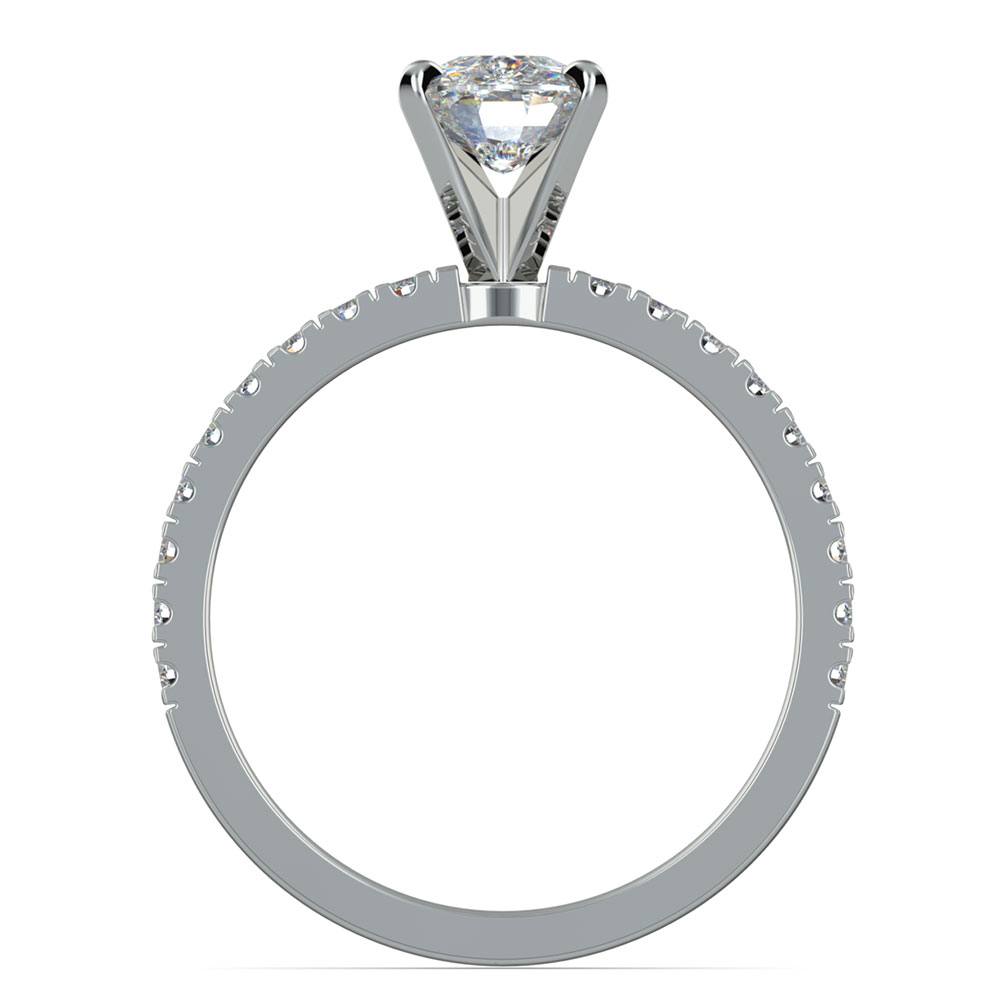 Cushion Cut Micro Pave Engagement Ring (0.50 carat) | 04