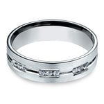 Palladium Engagement Ring For Men With Diamonds | Thumbnail 01