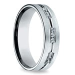 Palladium Engagement Ring For Men With Diamonds | Thumbnail 02