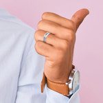 Palladium Engagement Ring For Men With Diamonds | Thumbnail 06
