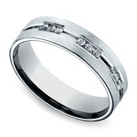 Palladium Engagement Ring For Men With Diamonds | Thumbnail 03