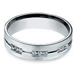 Palladium Engagement Ring For Men With Diamonds | Thumbnail 04