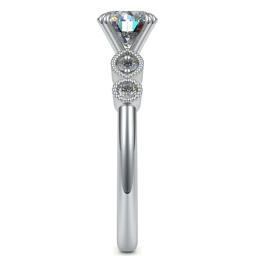 Edwardian Style Antique Diamond Engagement Ring in Platinum | 03