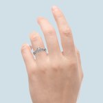 Edwardian Style Antique Diamond Engagement Ring in Platinum | Thumbnail 05