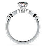 Edwardian Style Antique Diamond Engagement Ring in White Gold | Thumbnail 02