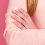 Emerald Diamond Engagement Ring in White Gold | Thumbnail 07
