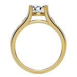 Emerald Gemstone Accent Solitaire Ring in Yellow Gold | Thumbnail 02