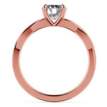 Twisted Solitaire Engagement Ring In Rose Gold | Thumbnail 02