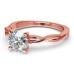 Twisted Solitaire Engagement Ring In Rose Gold | Thumbnail 04