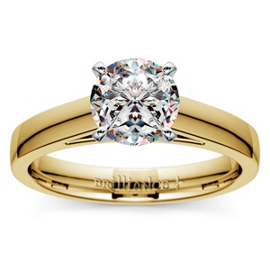 Yellow Gold High Cathedral Ring Setting (3mm)