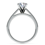 Flat Cathedral Solitaire Engagement Ring in Platinum (3mm) | Thumbnail 02