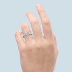 Flat Cathedral Solitaire Engagement Ring in Platinum (3mm) | Thumbnail 06