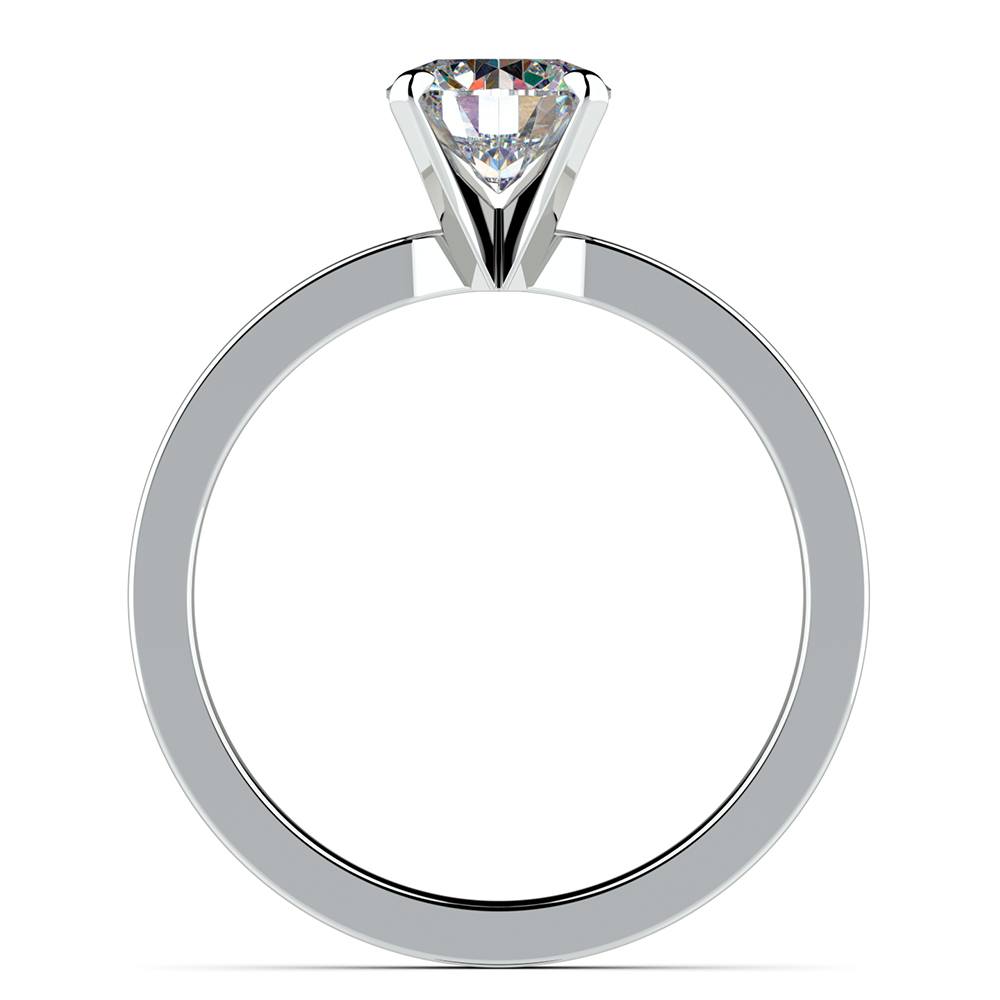 Platinum Flat Diamond Engagement Ring (2.5mm Wide Band) — free download