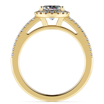 Floating Diamond Engagement Ring Setting In Yellow Gold | Thumbnail 02