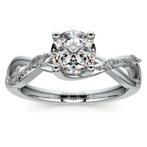 Florida Ivy Diamond Engagement Ring in Platinum