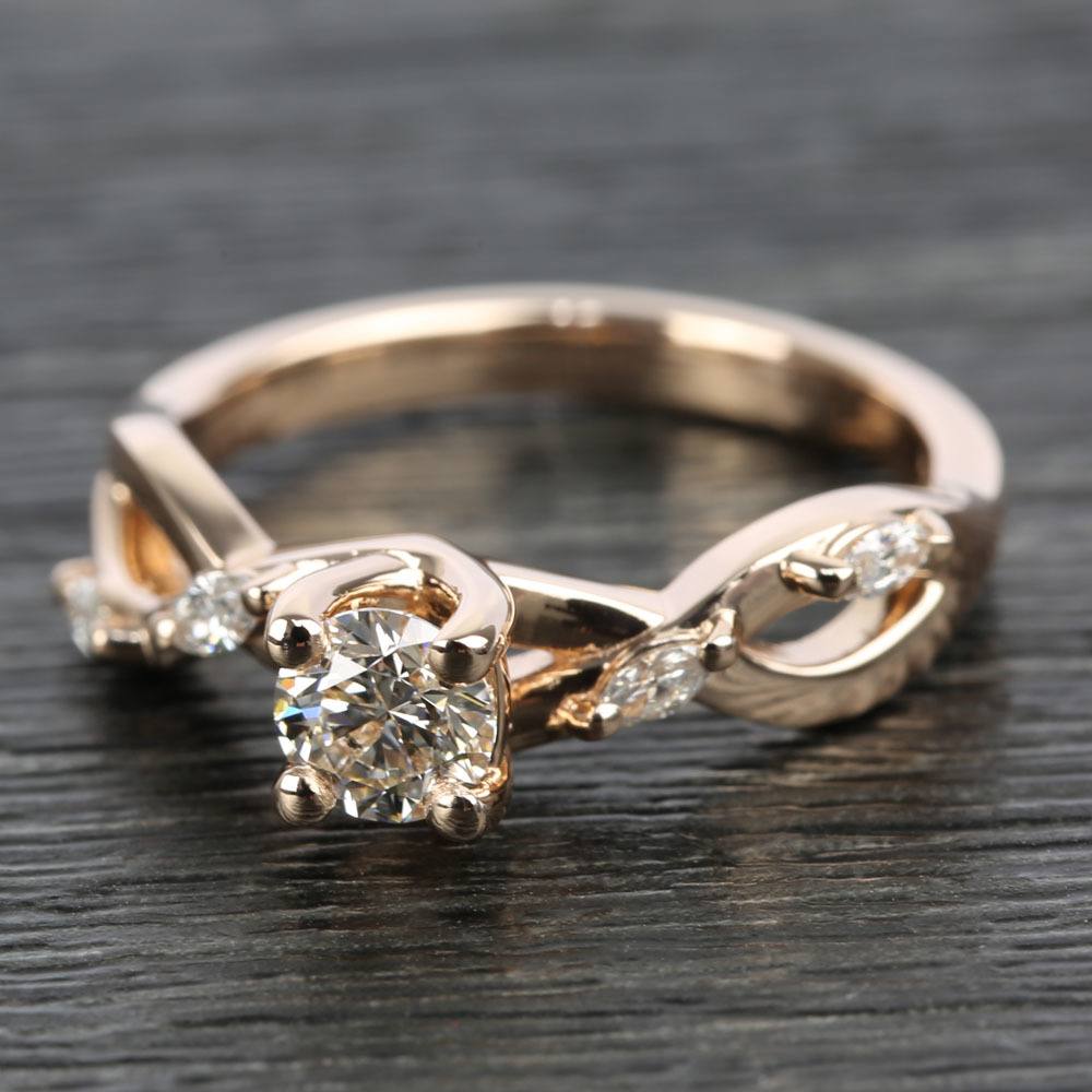 Winding Ivy Diamond Engagement Ring In Rose Gold | 05