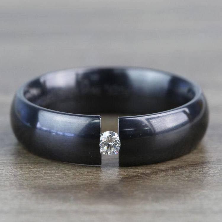 The Force - Zirconium & Diamond Mens Engagement Ring | 05