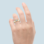 Half Bezel Engagement Ring In Yellow Gold | Thumbnail 05