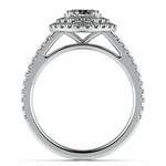 Halo Double Band Engagement Ring In Platinum | Thumbnail 02