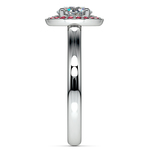 Halo Ruby Gemstone Engagement Ring in Platinum | Thumbnail 03