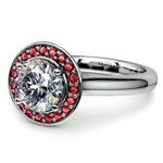 Halo Ruby Gemstone Engagement Ring in Platinum | Thumbnail 04