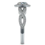 Infinity Diamond Engagement Ring In White Gold | Thumbnail 03