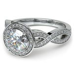 Infinity Diamond Engagement Ring In White Gold | Thumbnail 04