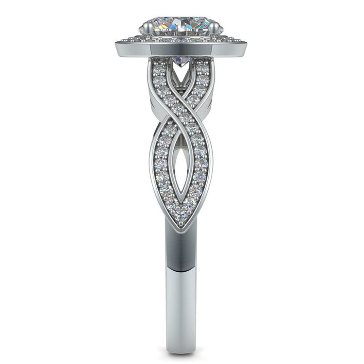 Infinity Diamond Engagement Ring In White Gold | 03