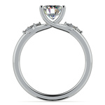 Inspired Diamond Leaf Engagement Ring In Platinum | Thumbnail 02