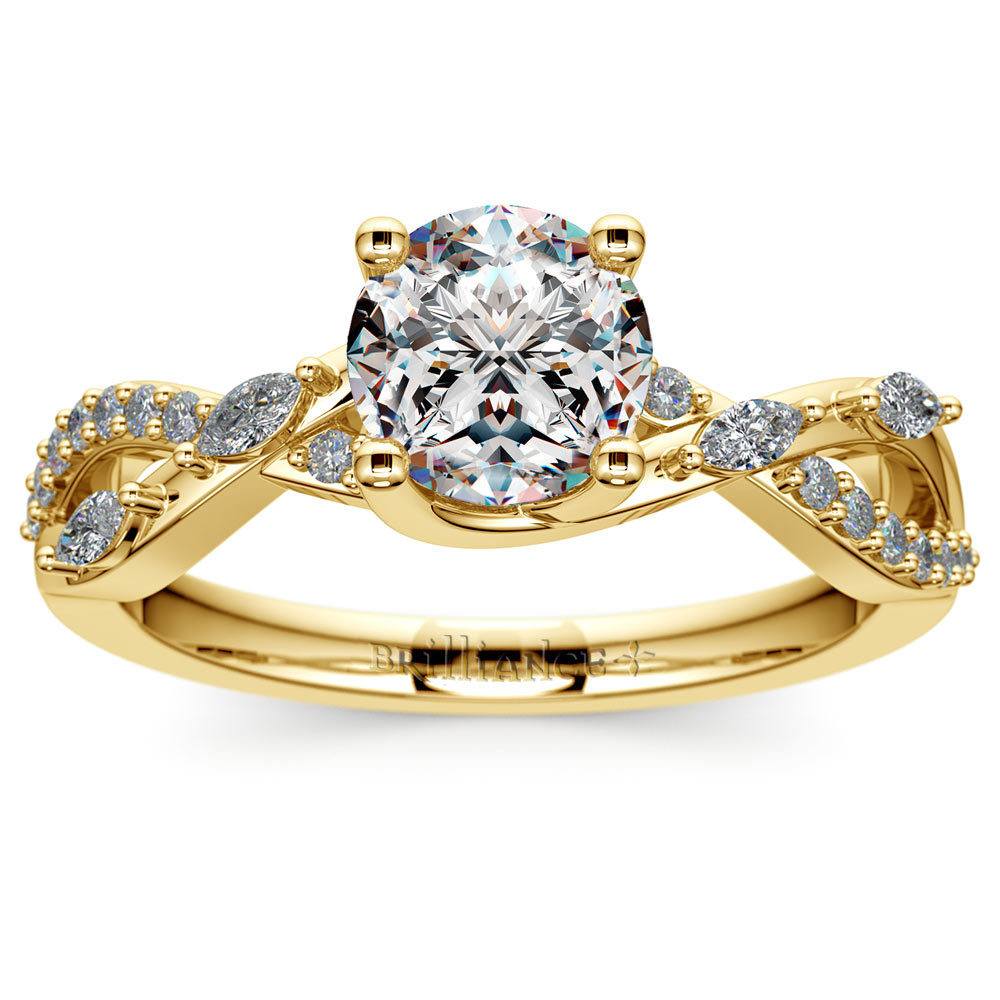 Ivy Diamond Engagement Ring in Yellow Gold
