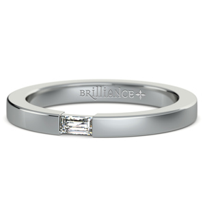 Men's Engagement Ring with Baguette Diamond