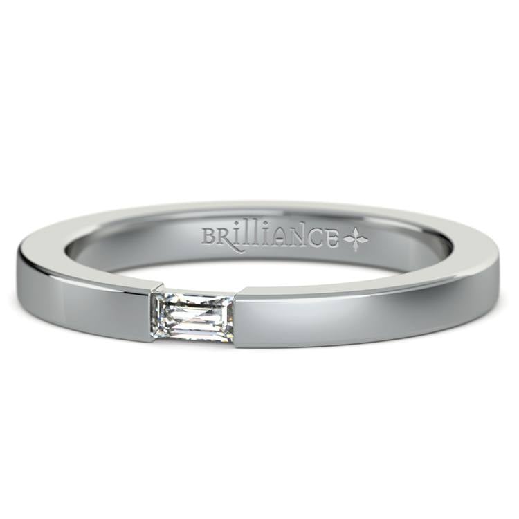 Men's Engagement Ring with Baguette Diamond | 01