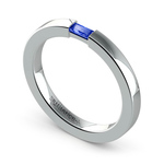 Men's Engagement Ring with Baguette Sapphire | Thumbnail 03